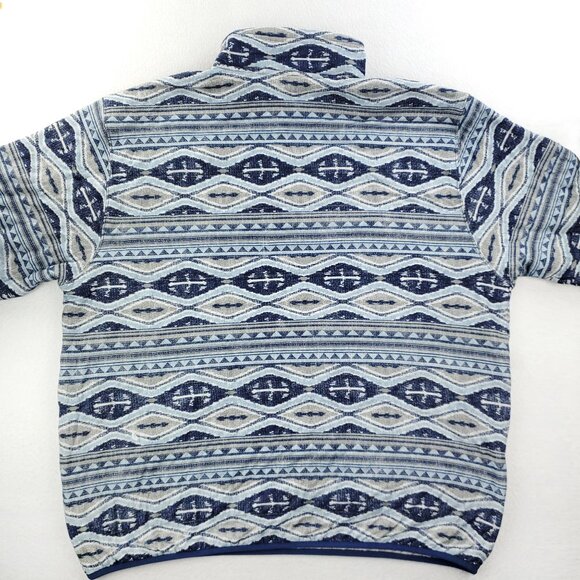 Orvis Quilted Pullover Sweatshirt Aztec 1/4 Snap Mock Neck Men's XL NWT - Picture 4 of 11